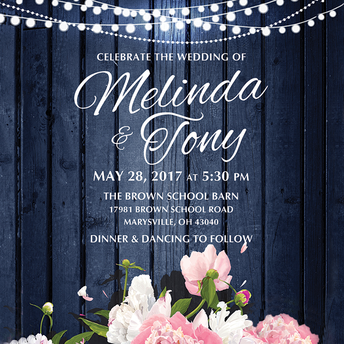 Wedding Invitation - Tony & Melinda